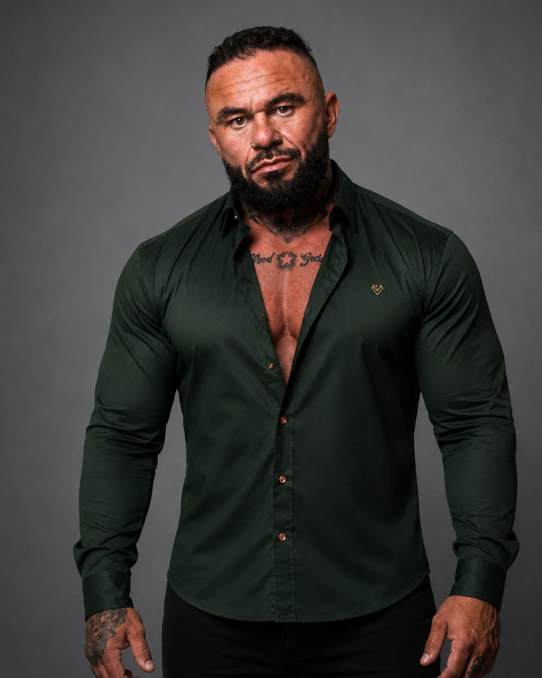 Artemis Green Muscle Fit Men's Shirt