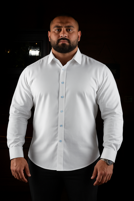 The London: White Mass Fit Shirt