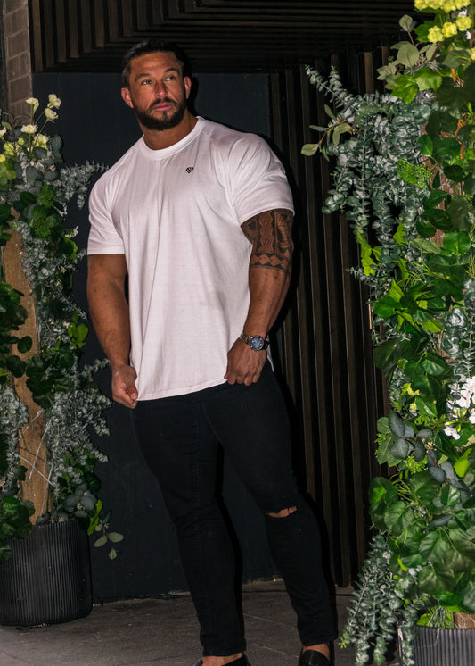 White Muscle Fit T-Shirt | Origins T-Shirt | Diamond Theory