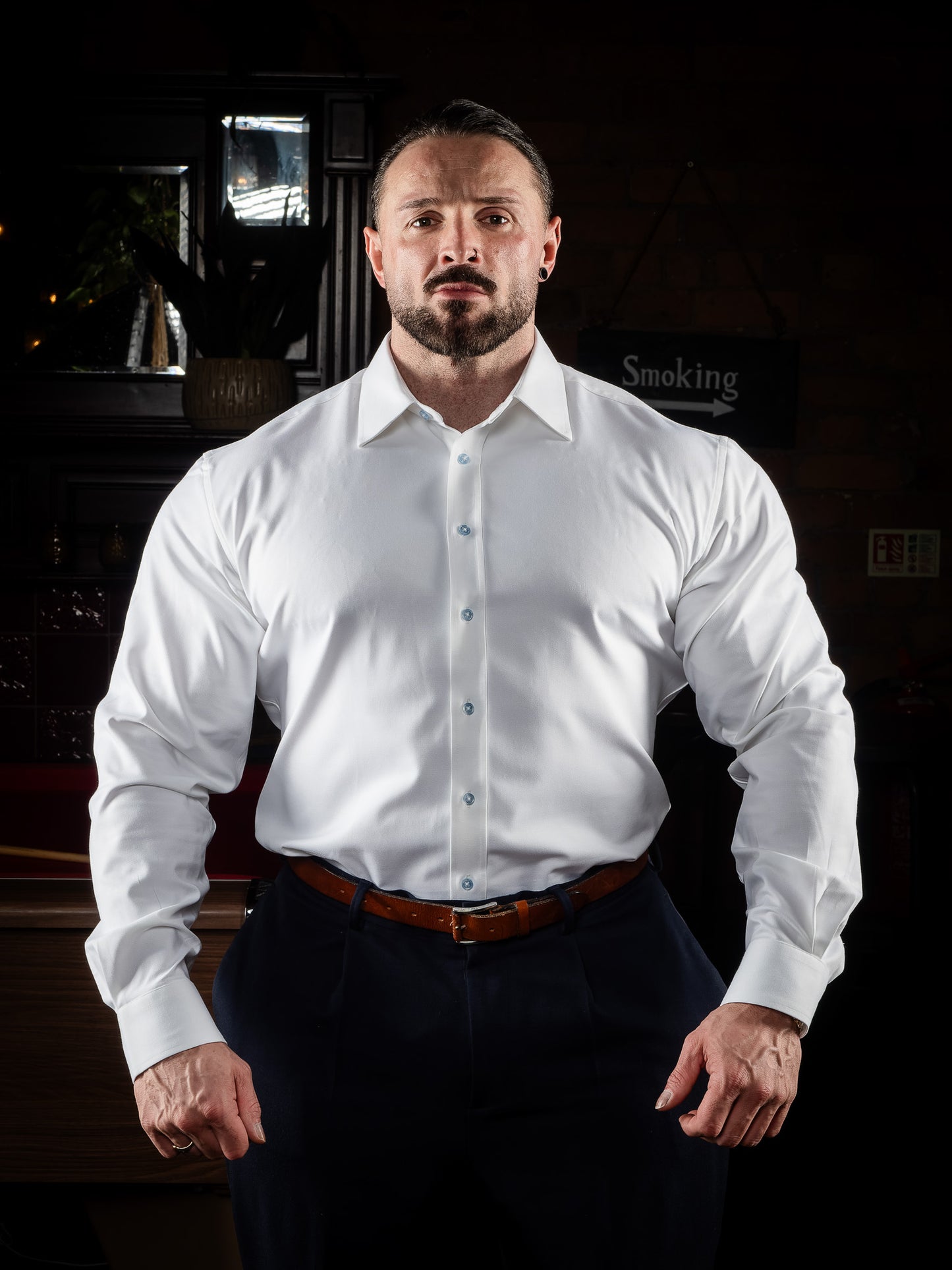 The London: White Muscle Fit Shirt
