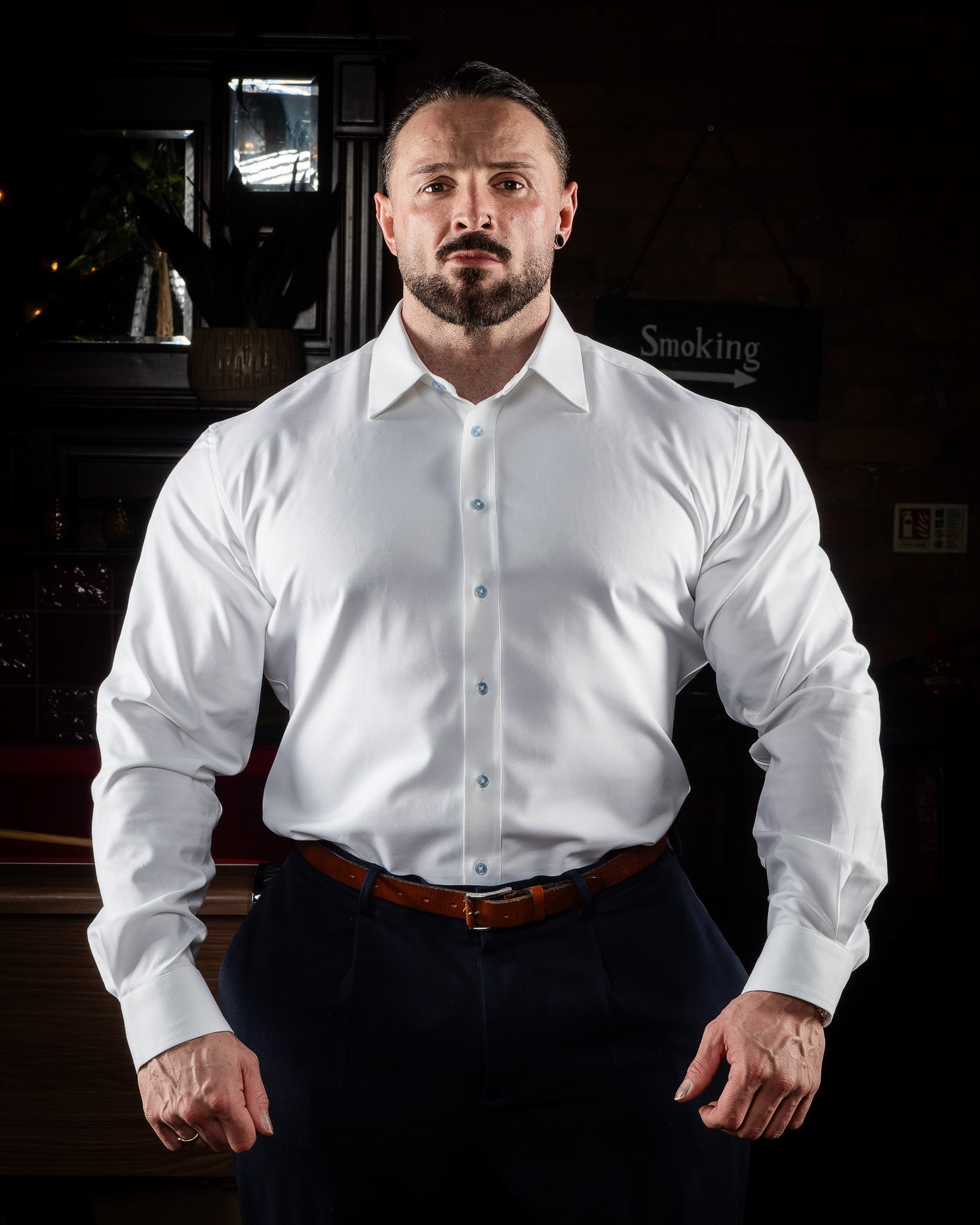 The London: White Muscle Fit Shirt