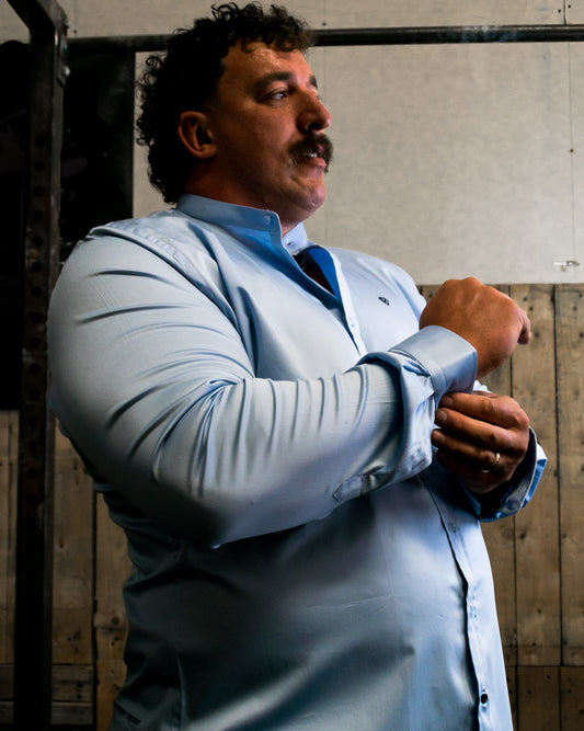Light Blue Muscle Fit Shirt | Arctic: Mass Fit | Diamond Theory