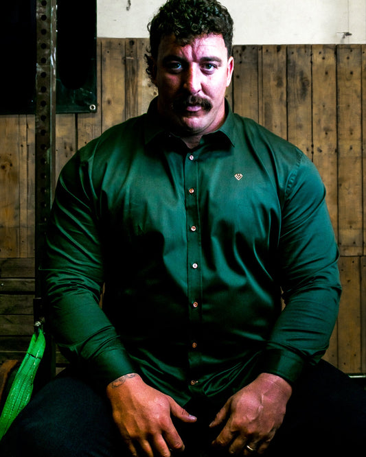 Dark Green Muscle Fit Shirts | Artemis: Mass | Diamond Theory