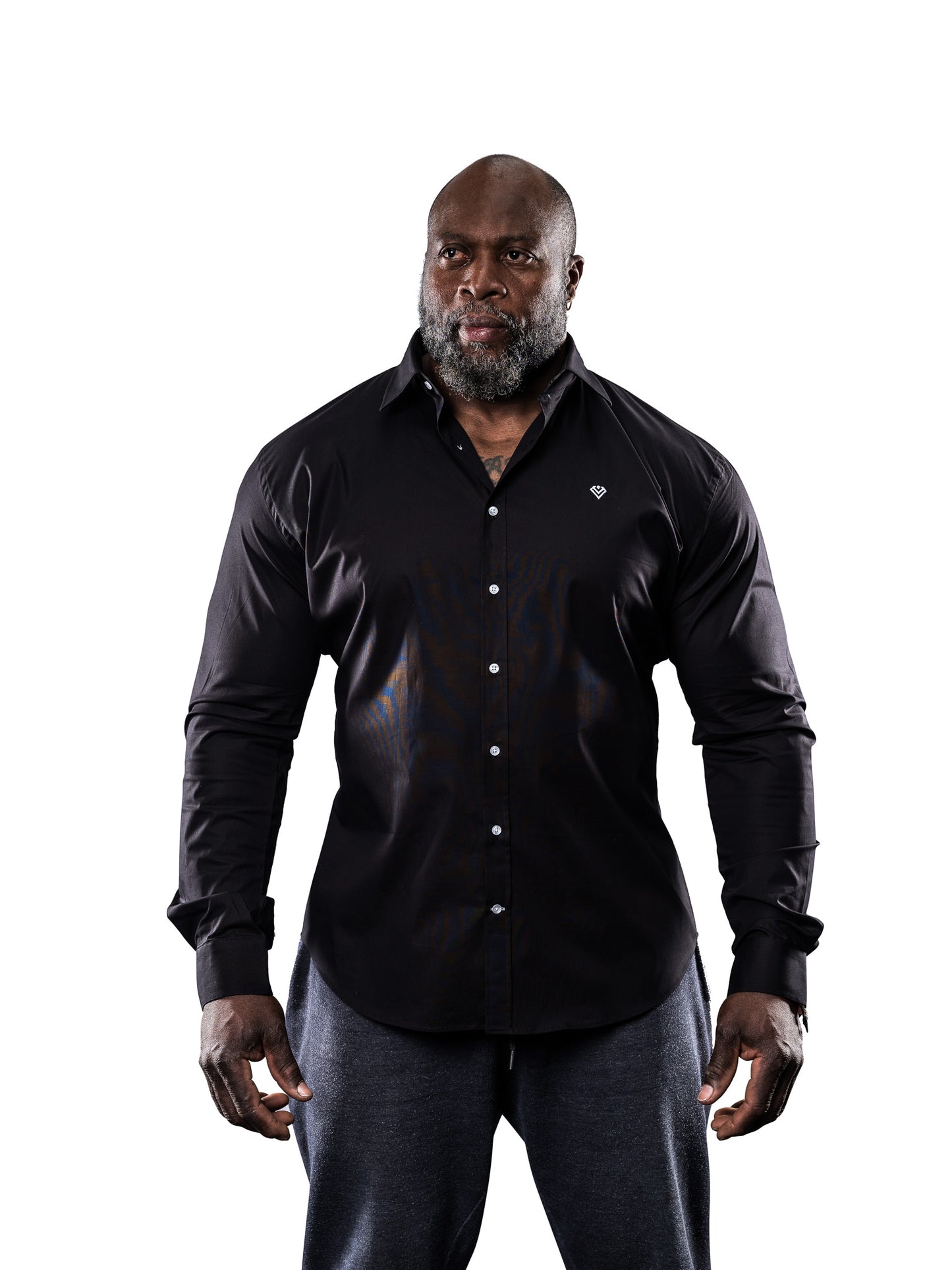 Obsidian Black Mass Muscle Fit Shirt | Strongmen | Diamond Theory