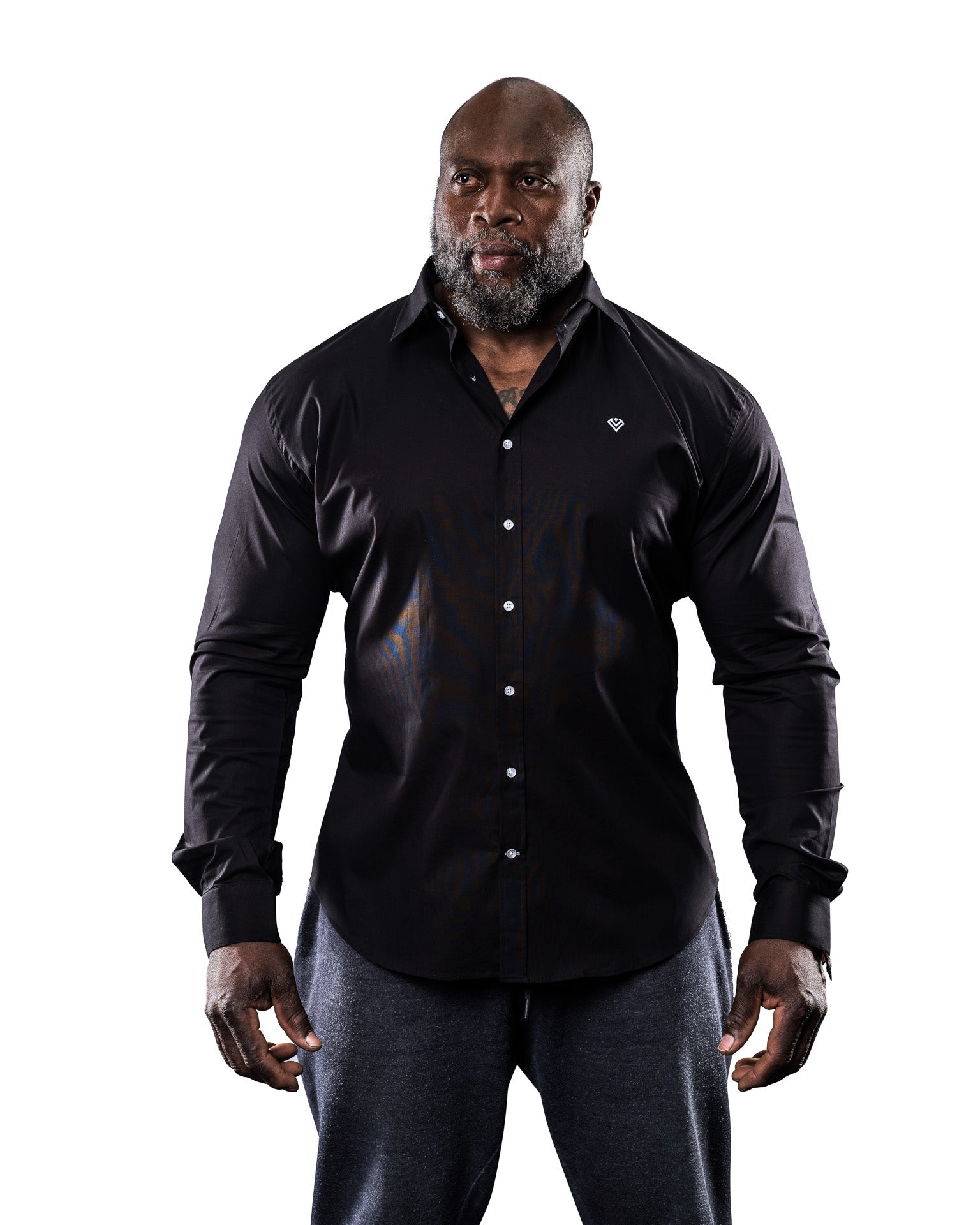 Obsidian Black Mass Muscle Fit Shirt | Strongmen | Diamond Theory