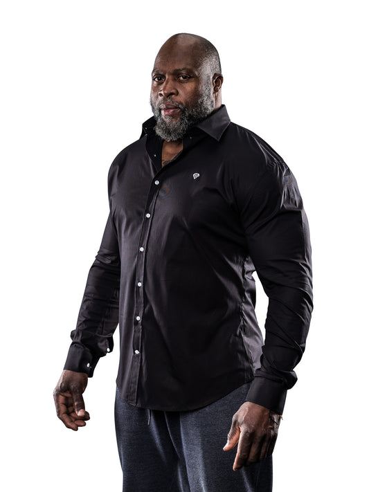 Obsidian Black Mass Muscle Fit Shirt | Strongmen | Diamond Theory