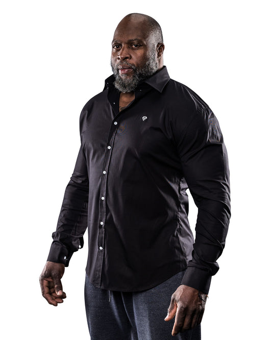 Obsidian Black Mass Muscle Fit Shirt | Strongmen | Diamond Theory