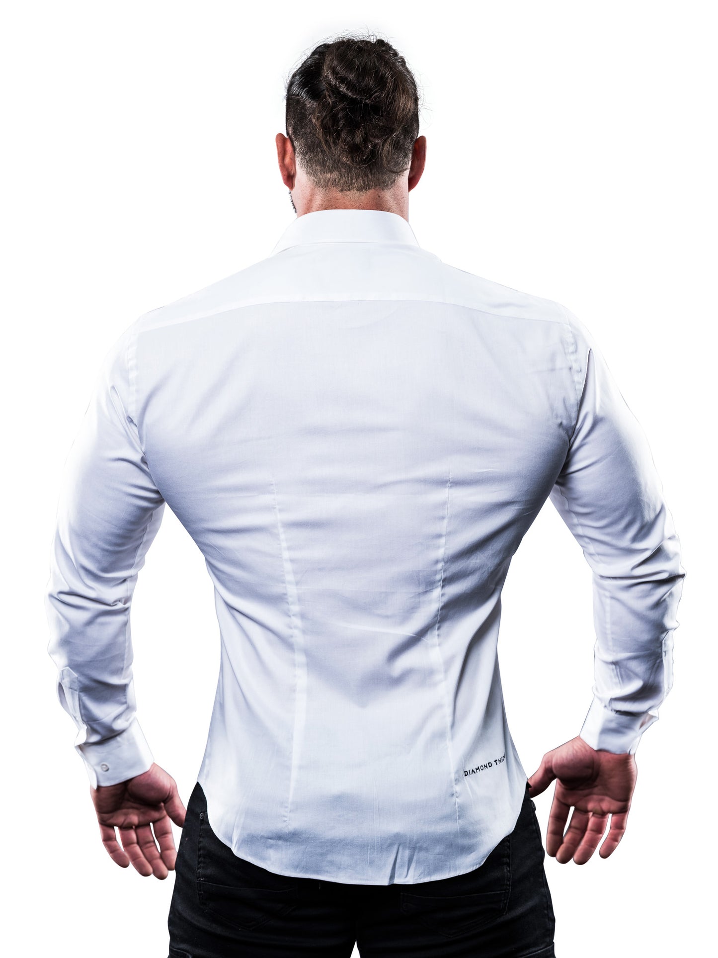 White Muscle Fit Men's Shirt | White Muscle Shirt | Diamond Theory