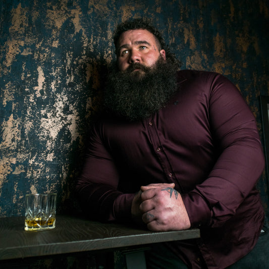 Vermillion Maroon Mass Fit Men's Shirt | Strongmen | Diamond Theory