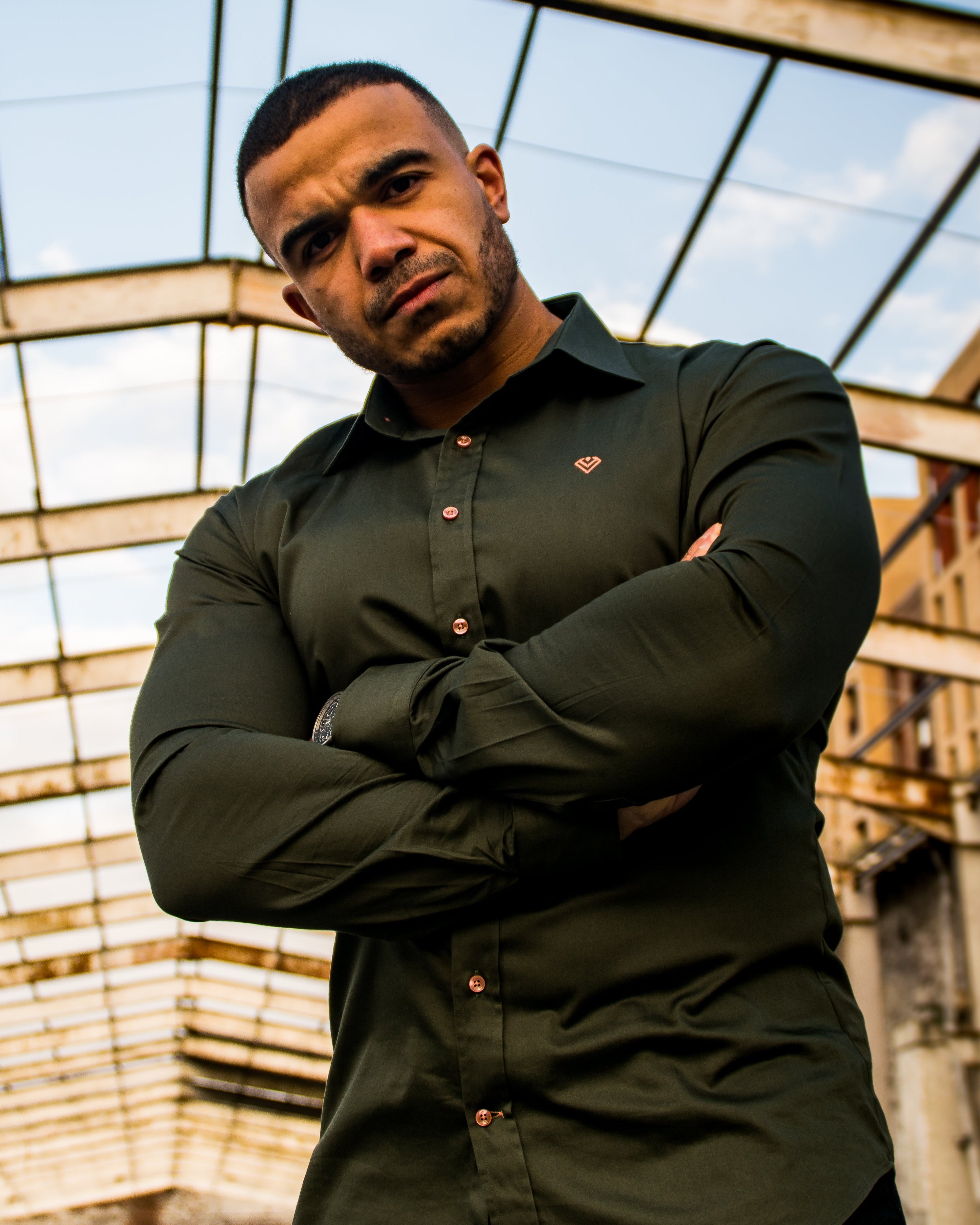 Artemis Green Muscle Fit Men's Shirt