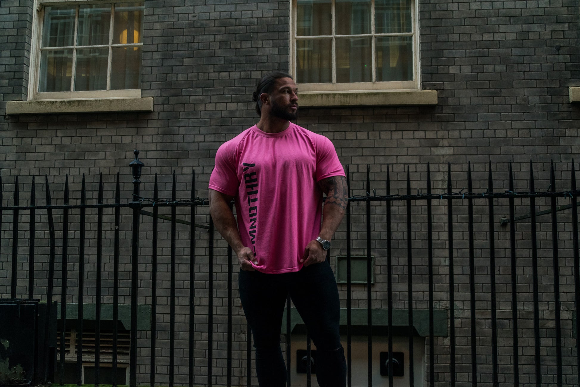 Pink Muscle Fit Alpha T-Shirt | Alpha T-Shirt  | Diamond Theory