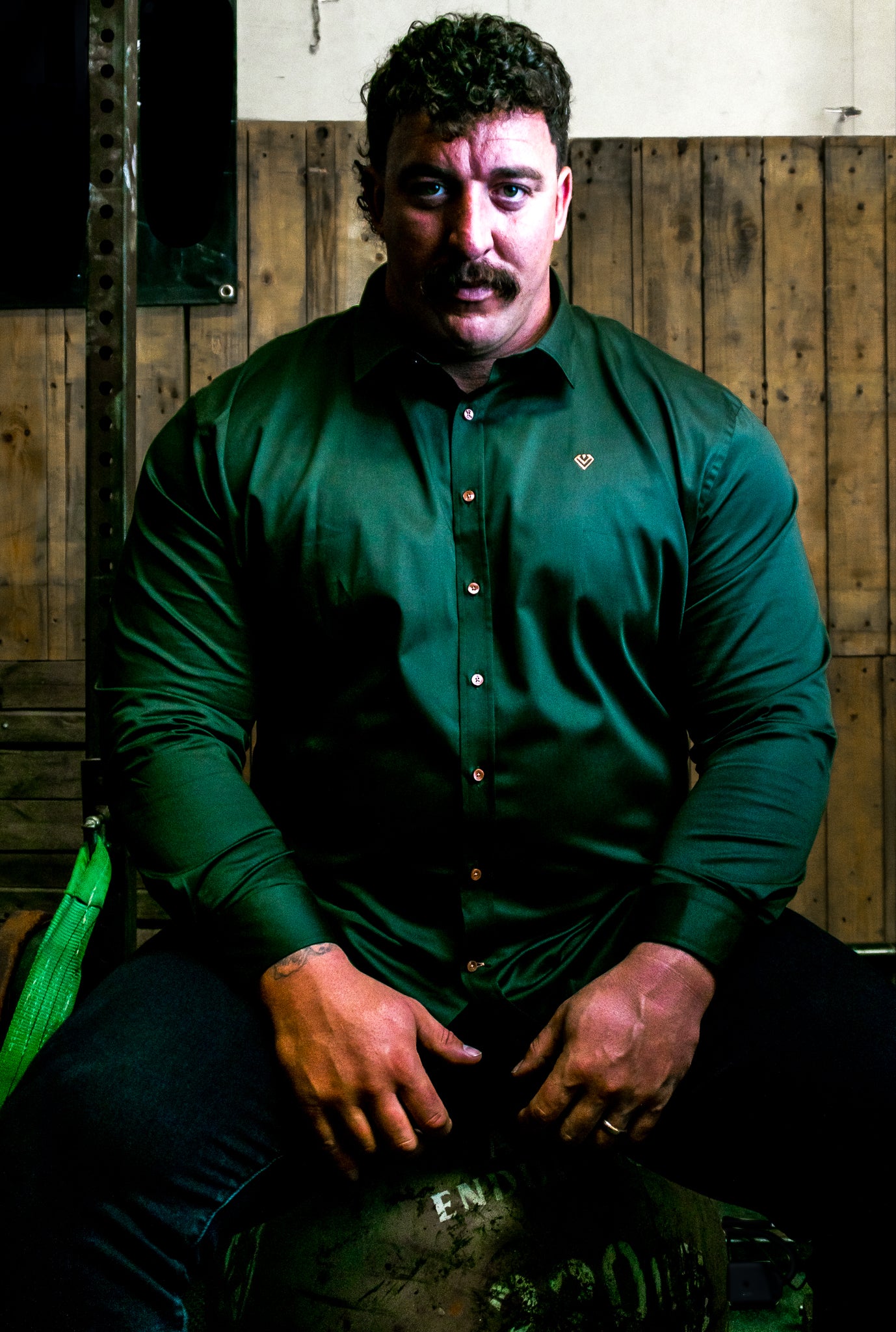 Dark Green Muscle Fit Shirts | Artemis: Mass | Diamond Theory