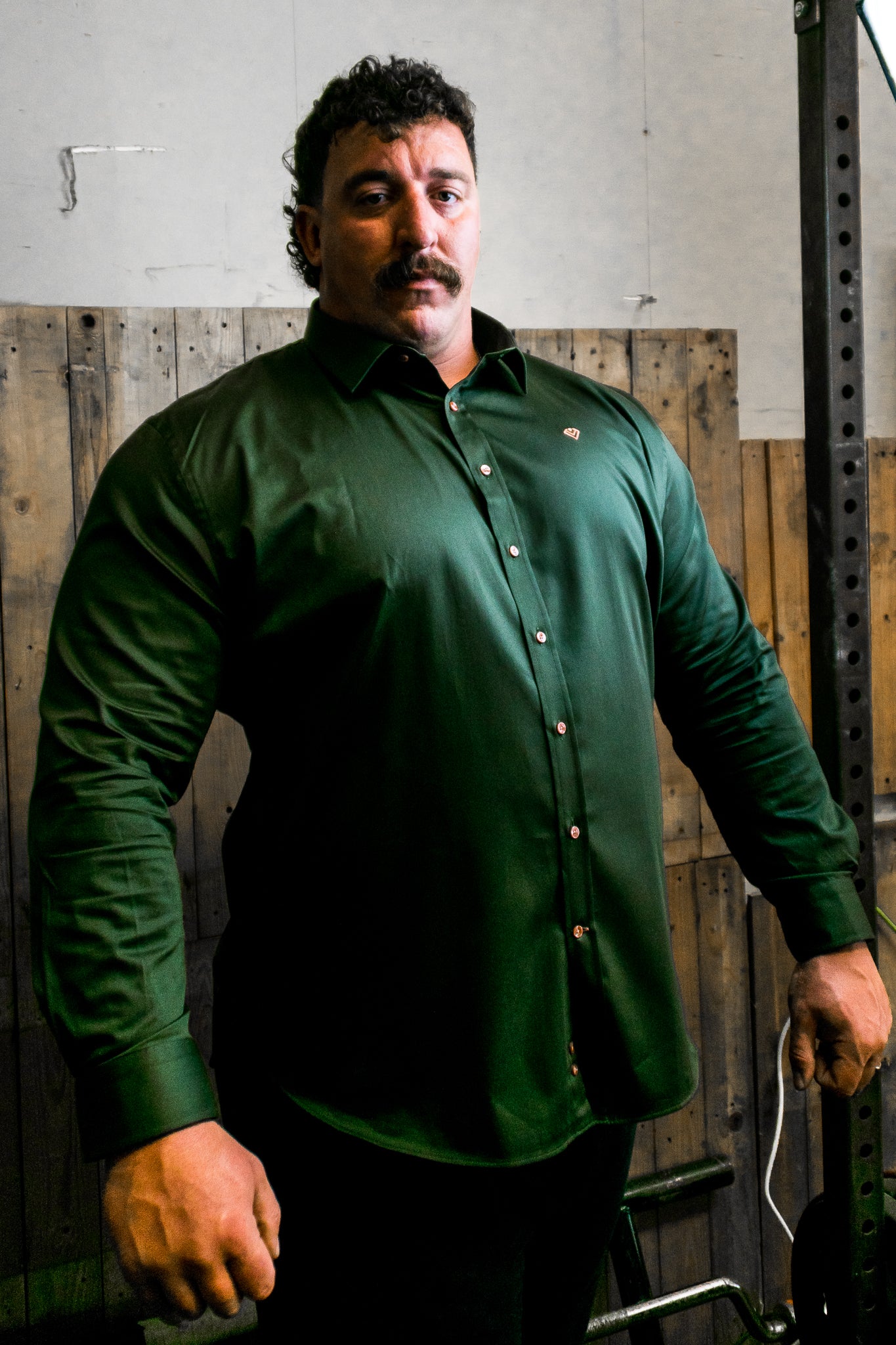 Dark Green Muscle Fit Shirts | Artemis: Mass | Diamond Theory