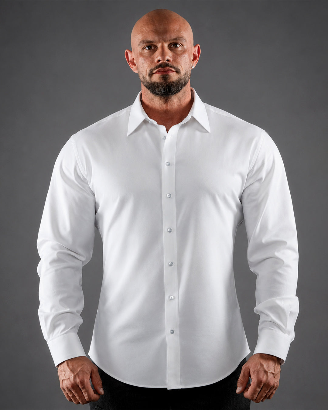 The London: White Muscle Fit Shirt