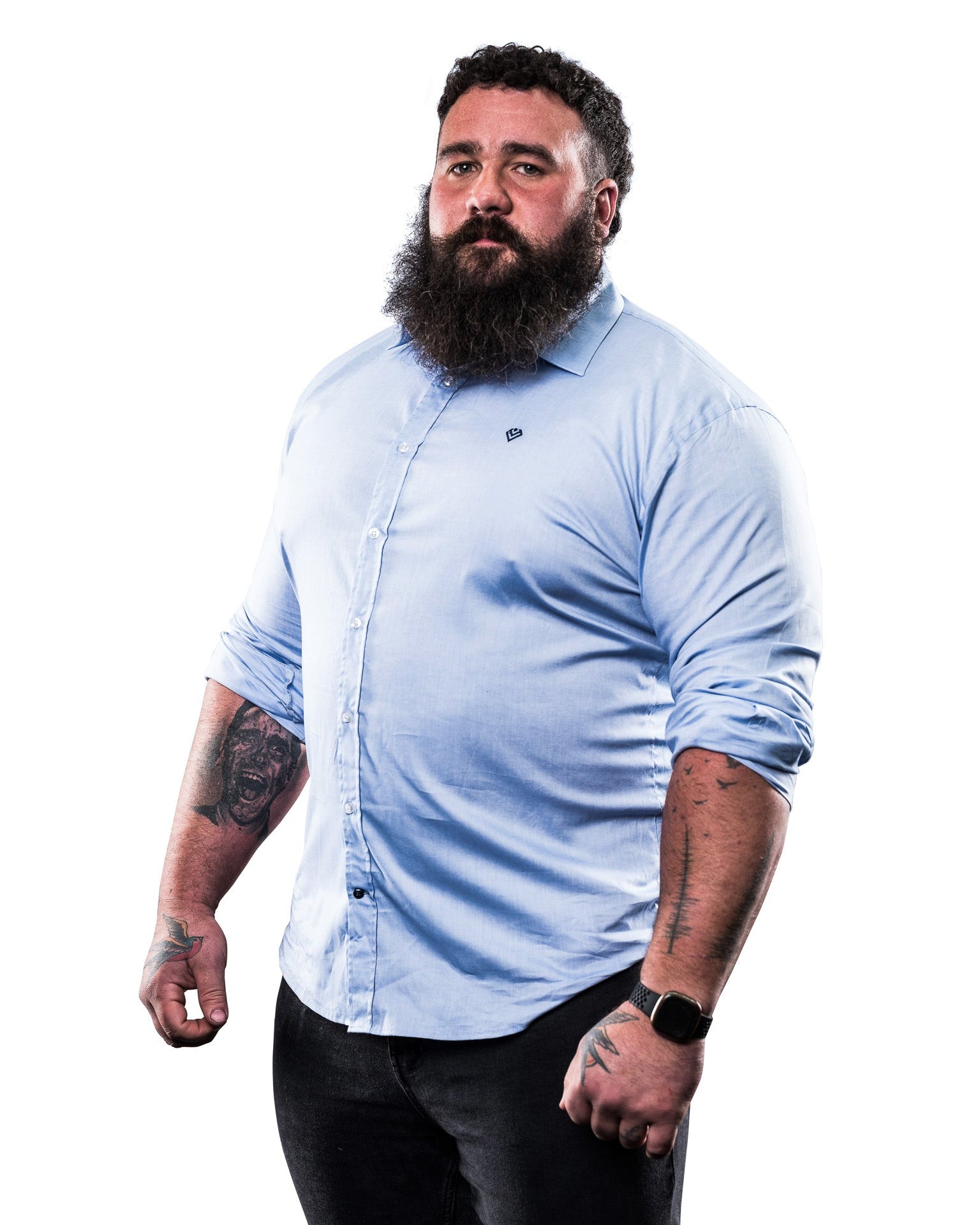 Light Blue Muscle Fit Shirt | Arctic: Mass Fit | Diamond Theory