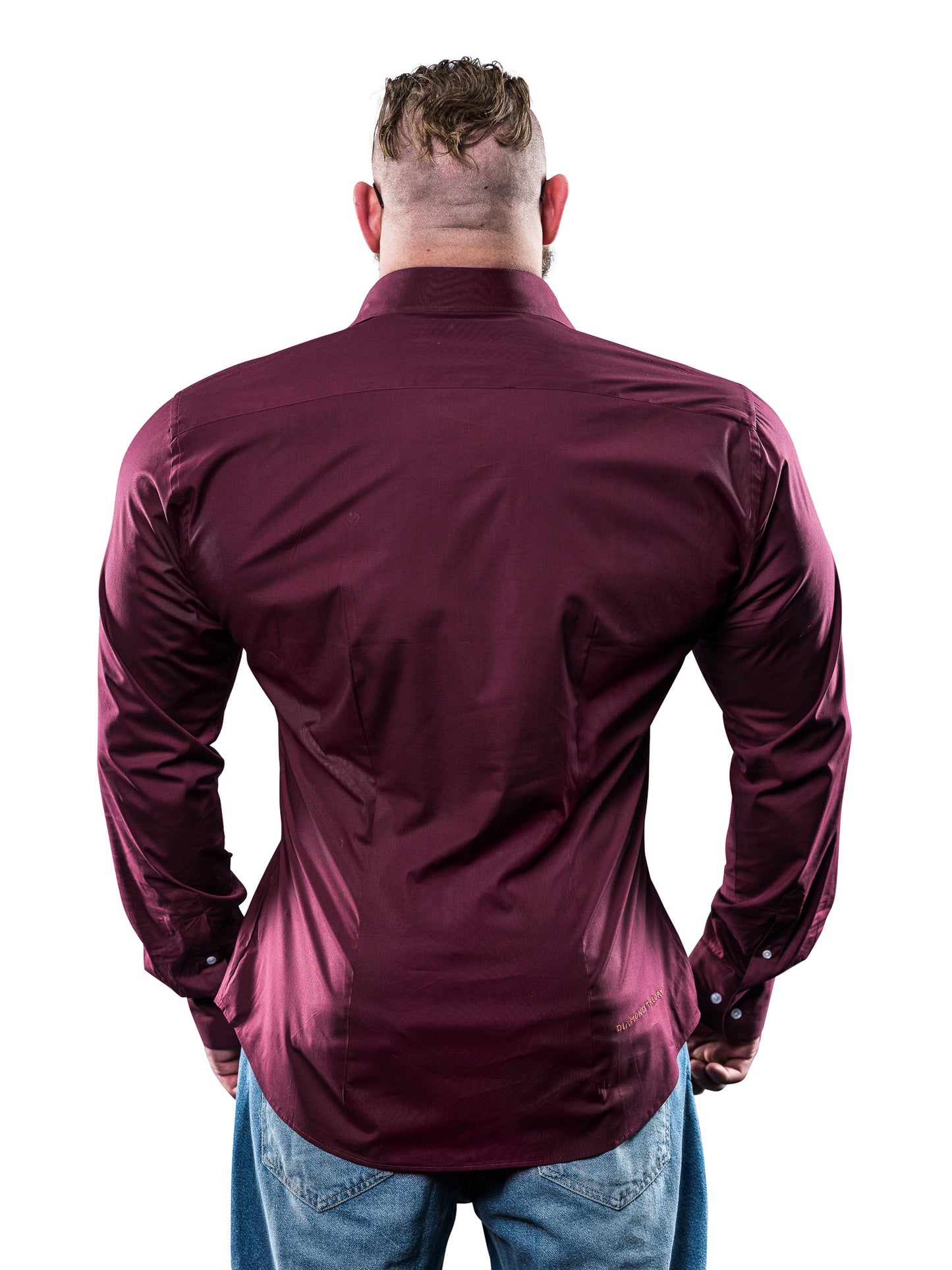 Vermillion Maroon Muscle Fit Men Shirt | Bodybuilder | Diamond Theory