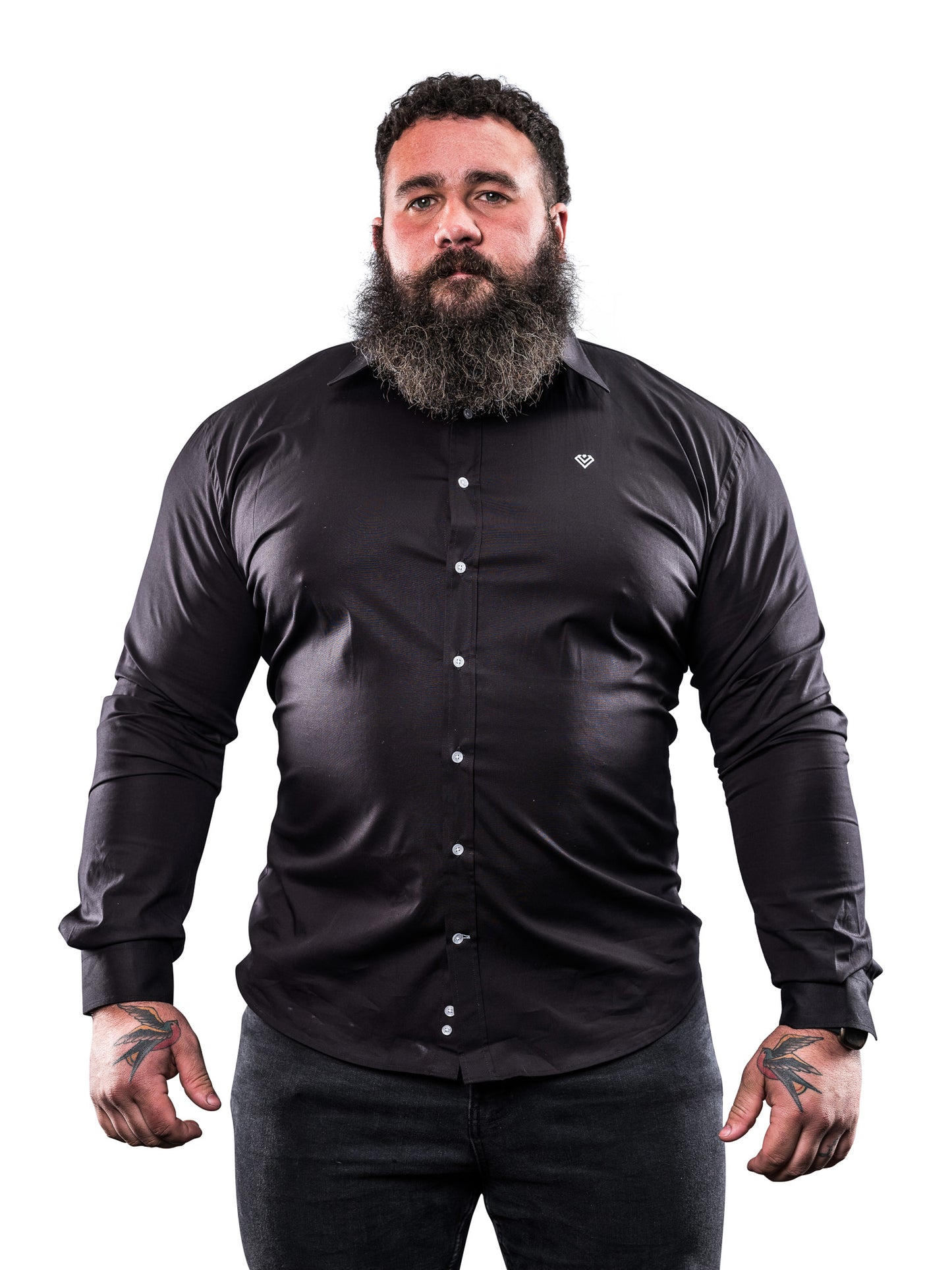 Obsidian Black Mass Muscle Fit Shirt | Strongmen | Diamond Theory