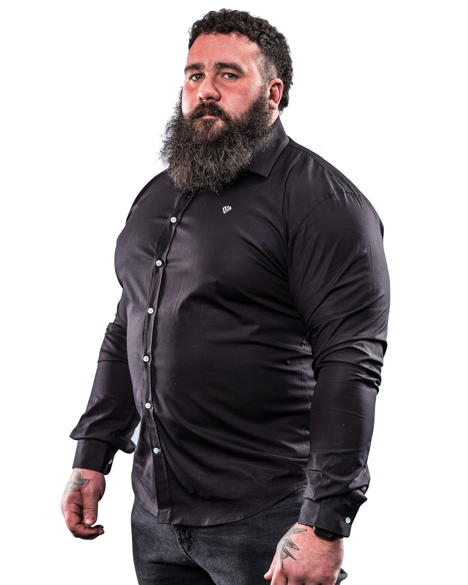 Obsidian Black Mass Muscle Fit Shirt | Strongmen | Diamond Theory