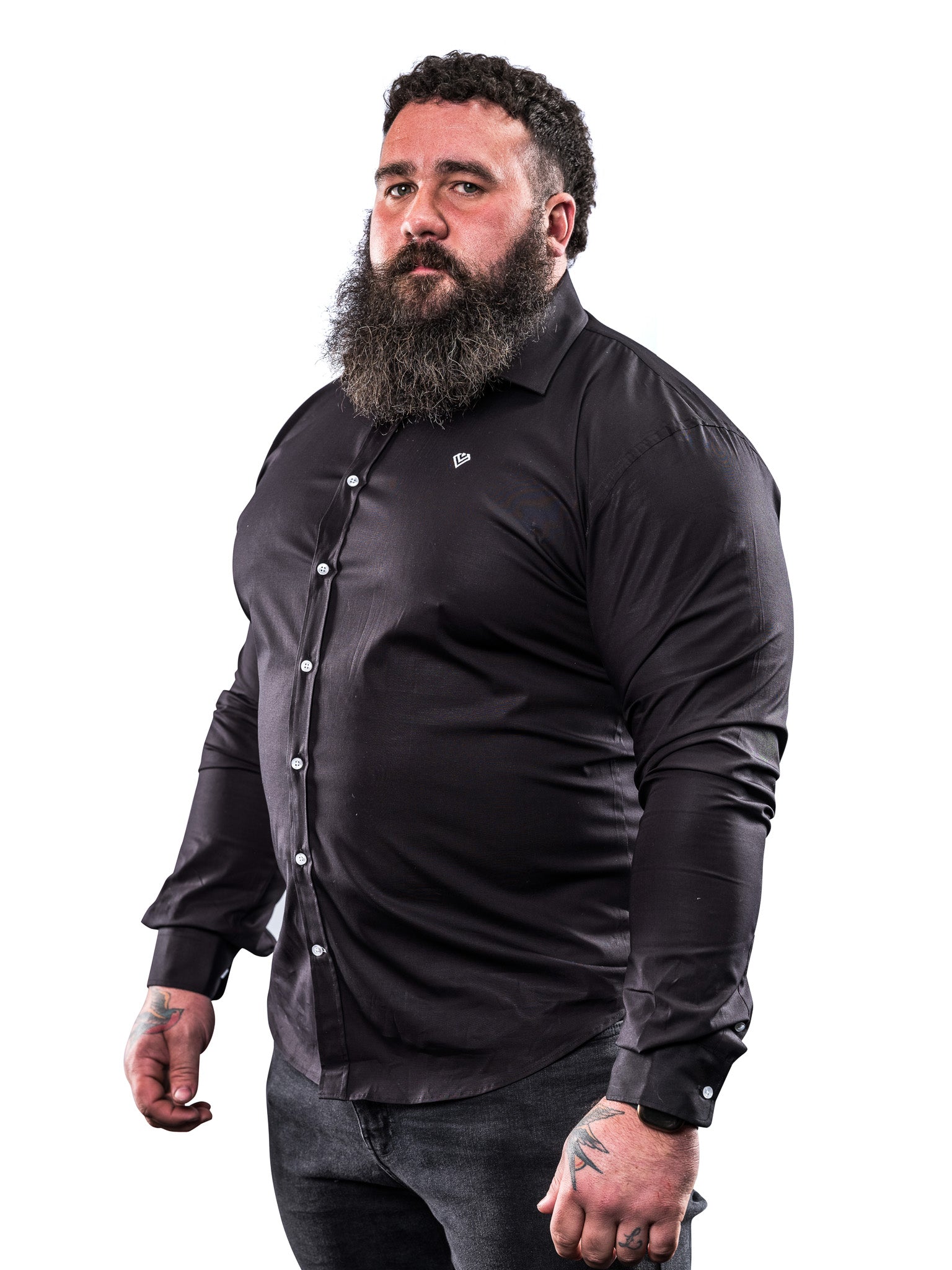 Obsidian Black Mass Muscle Fit Shirt | Strongmen | Diamond Theory