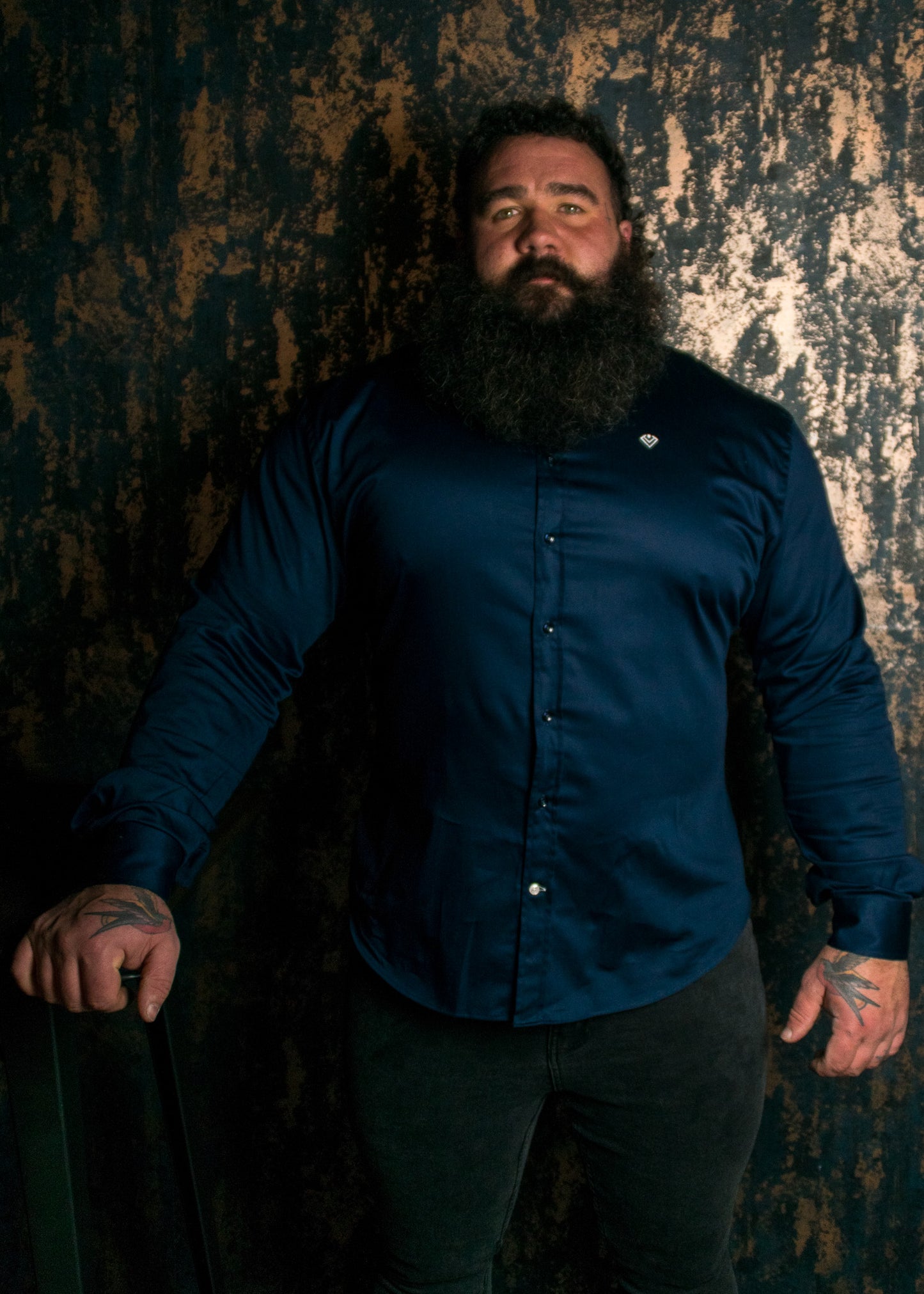 Midnight Blue Mass Fit Shirt | Dark Blue Fitted Shirt | Diamond Theory