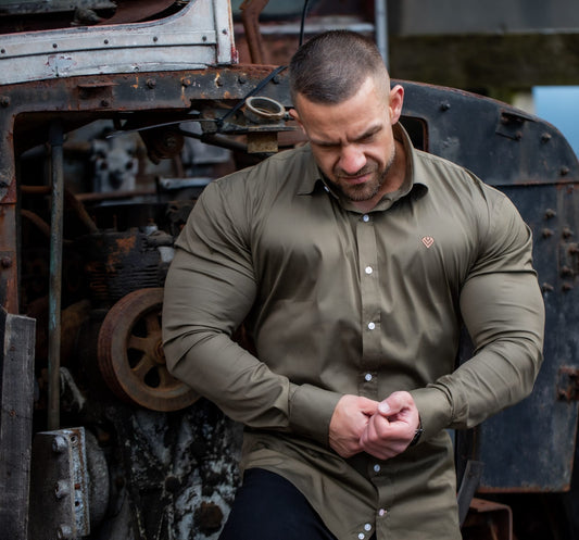 Notorious Green Bodybuilding Shirt | Khaki green | Diamond Theory